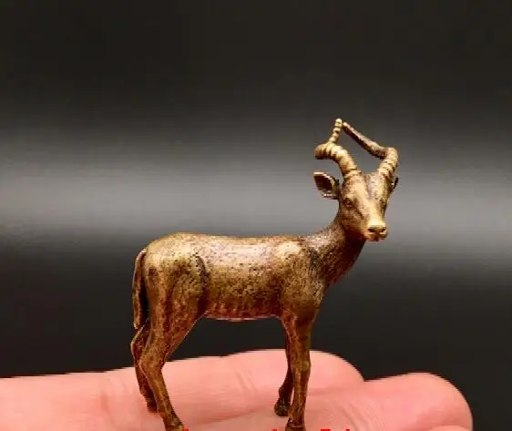 Карманный медный орнамент из латуни с твердой антилопом козы|Статуи и