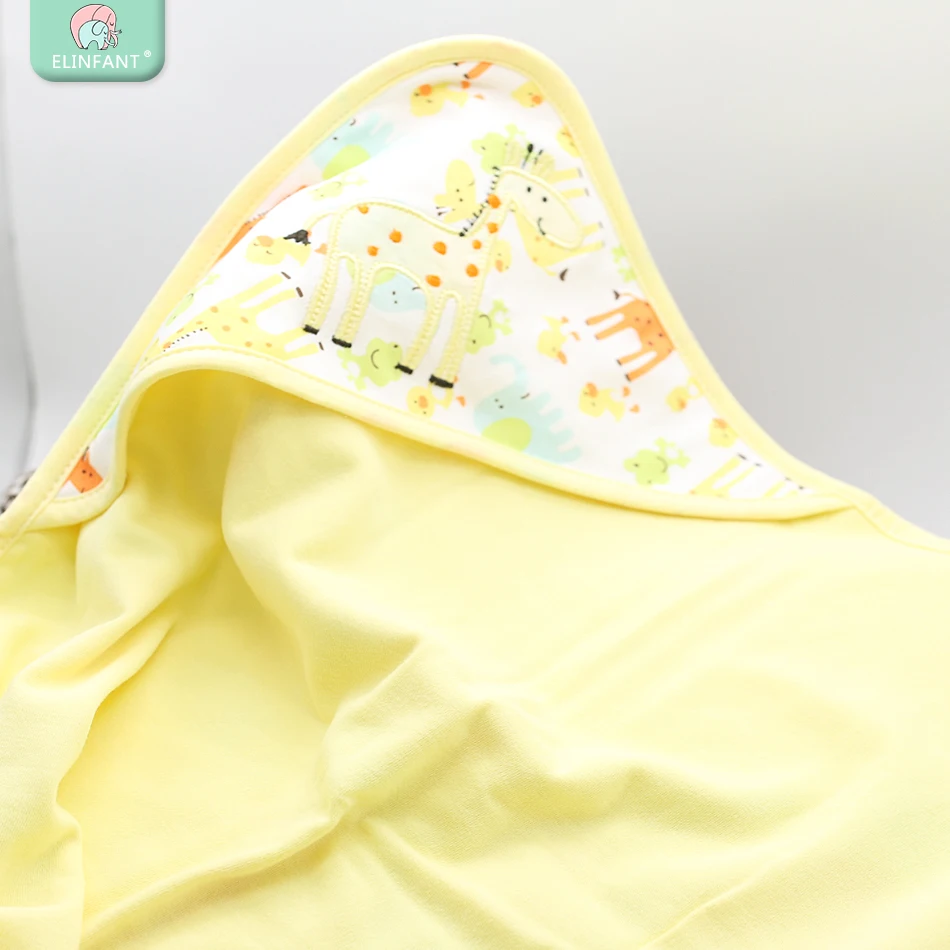 Elinfant 1 шт. 78x78 см хлопок детское одеяло с капюшоном