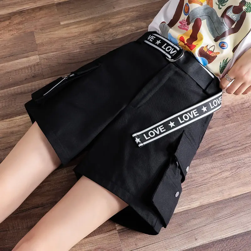 

2020 Shorts Cargo Pants for Women's Summer Short Pants Female Students Korean Loose Casual Sports High-waisted Pants Big Pocket