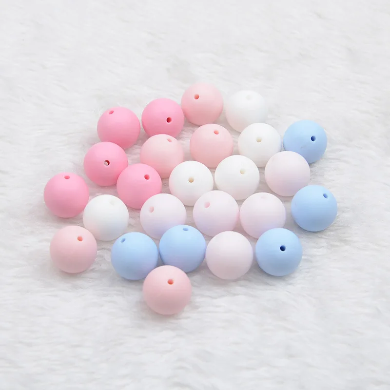 

Colorful Big Hole round Beads DIY Necklace Bracelet Silicone Beads charms for bracelet making jewlery jewelry making