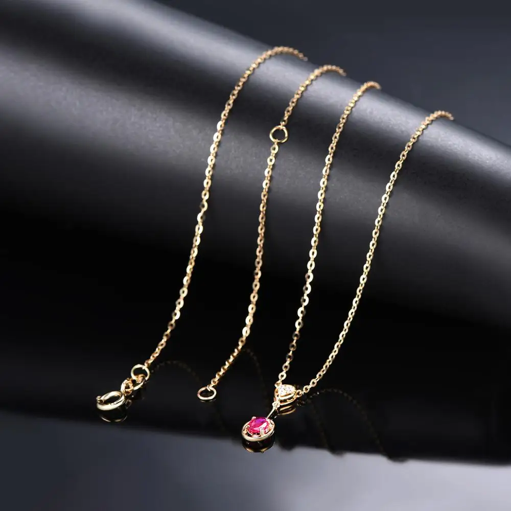 LP натуральный рубин ювелирное изделие 14 к желтое розовое золото цепочка ожерелье
