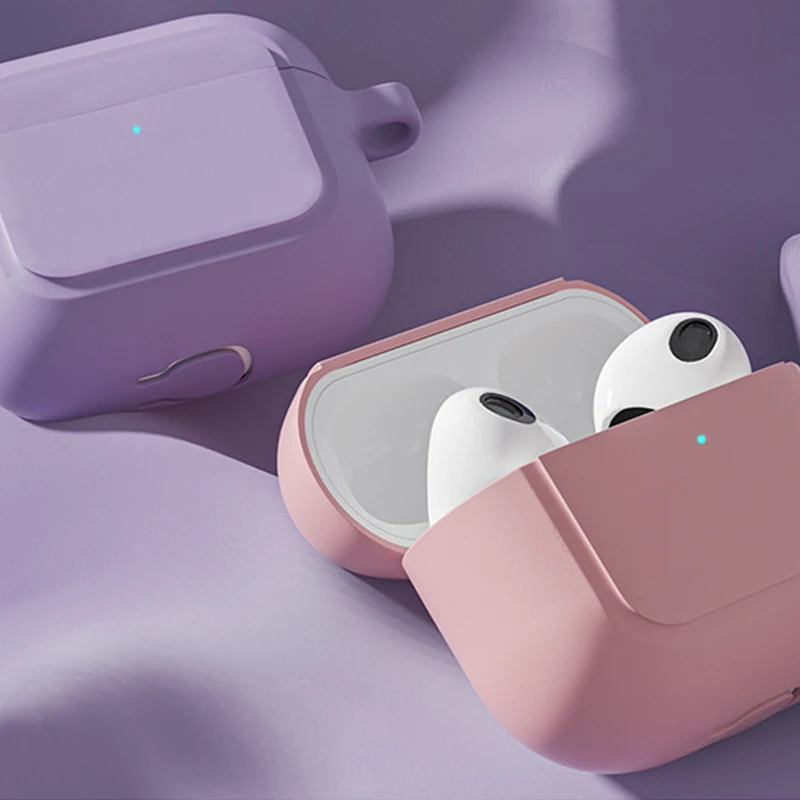 2021 Оригинальный чехол из жидкого силикона для Apple Airpods 3 Чехол Мягкий тонкий Airpod air