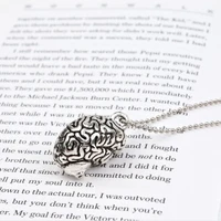 fashion anatomical humans brain cerebrum human body organs pendant necklace medicine jewelry gifts for men