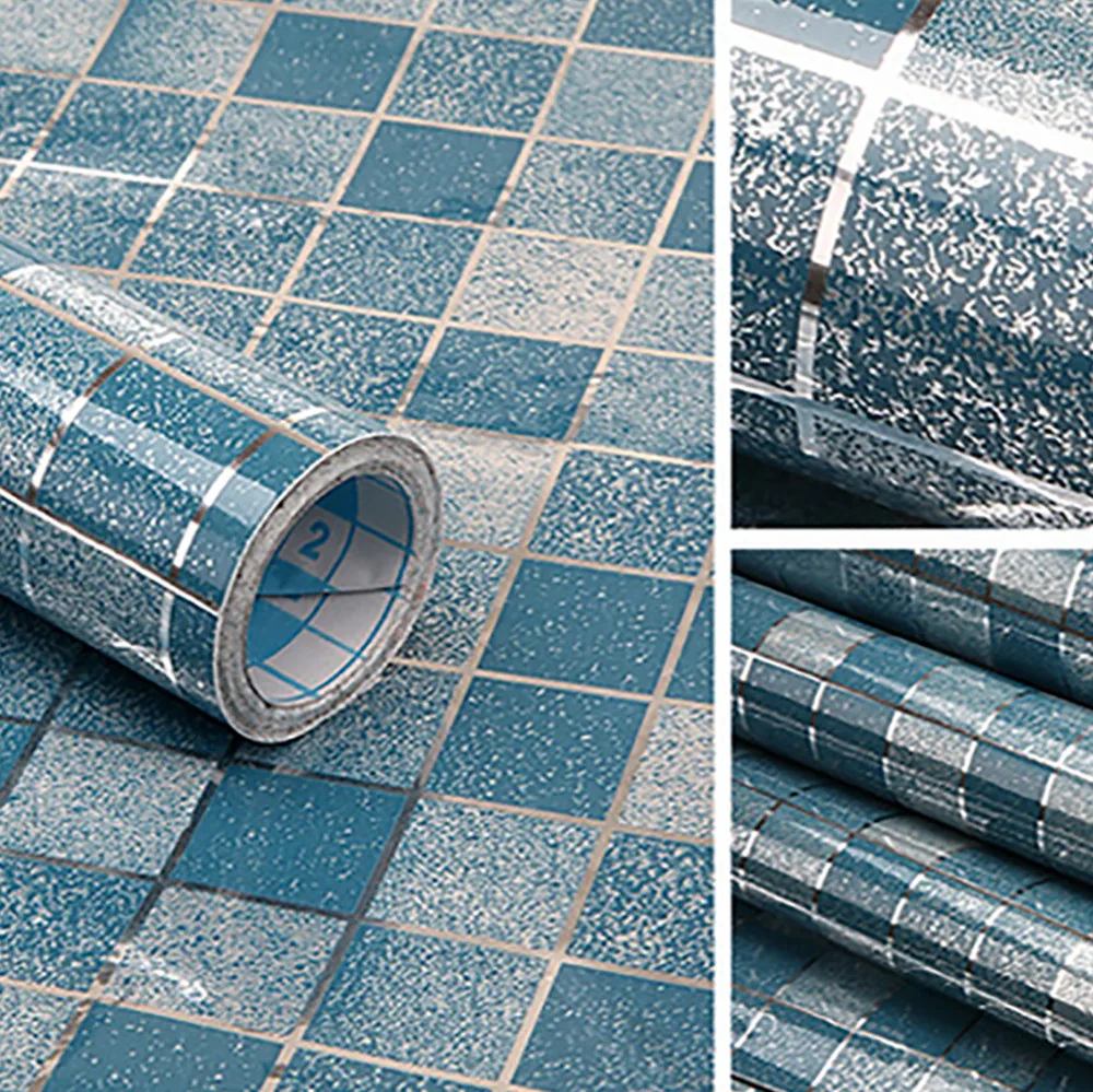 1 шт. Алюминий Фольга самоклеящиеся настенные Бумага Ванная комната