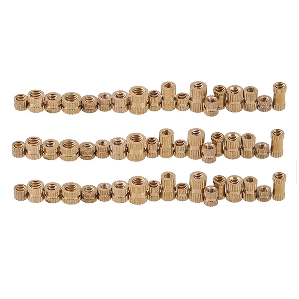 10Pcs 6#-32 Brass Hot Melt Insert Nut Injection Molding Knurled Thread Inserts Nuts Through Hole Embedded Nutsert OD5mm - купить по
