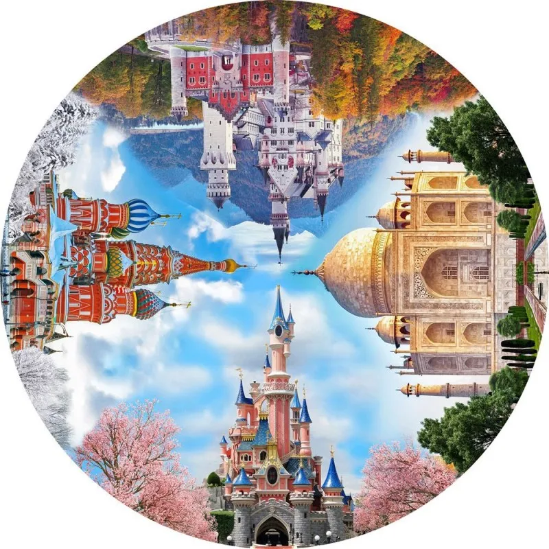 

1000 Pieces Round Jigsaw Puzzle for Adults Teenager Paper Puzzle Educational Toy for Kids Children