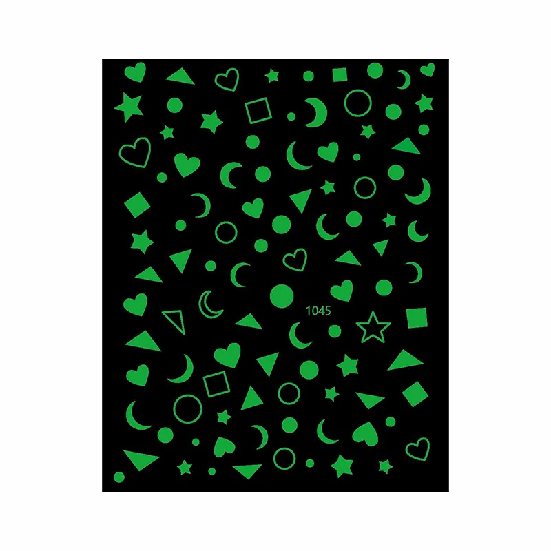 

Four-pointed Star Luminous Nail Decals Water Love Flame Glow Sliders Paper Nail Art Decor Gel Polish Sticker Manicure Foils