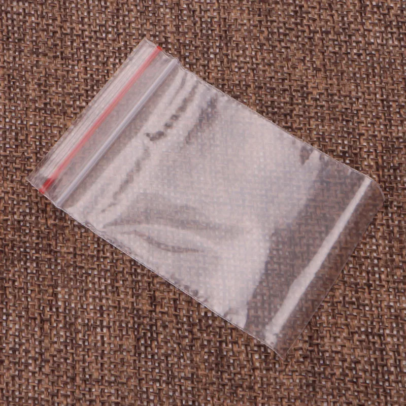 100 шт. прозрачные красные пластиковые пакеты для упаковки ювелирных изделий|pouch