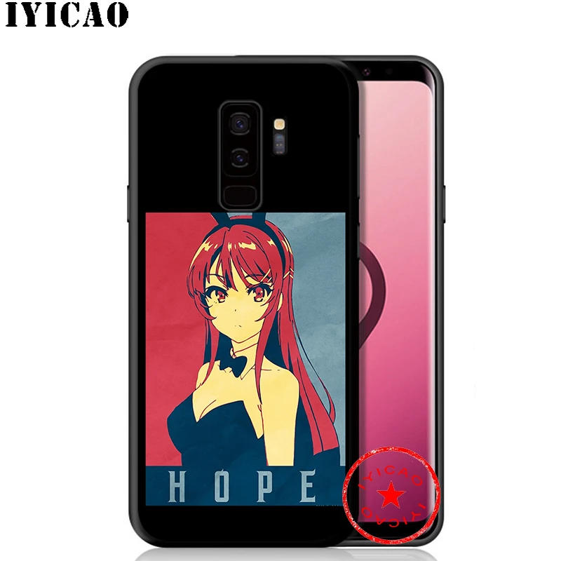 IYICAO Bunny Cute Girl Anime Soft Case for Samsung Galaxy S10e S10 S9 S8 Plus S6 S7 Edge Note 10 9 8 TPU |