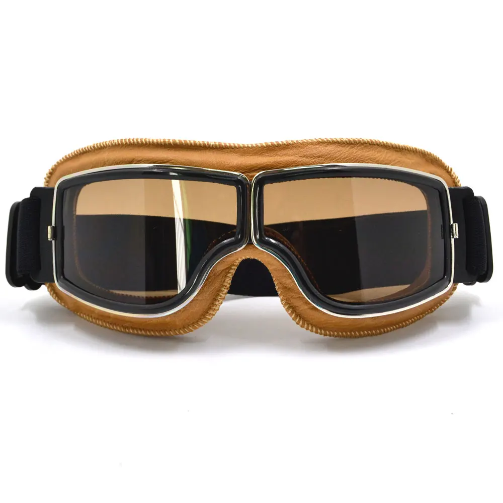 Винтажные мотоциклетные очки для Harley Gafas MX кожаные пилота мотоцикла скутера
