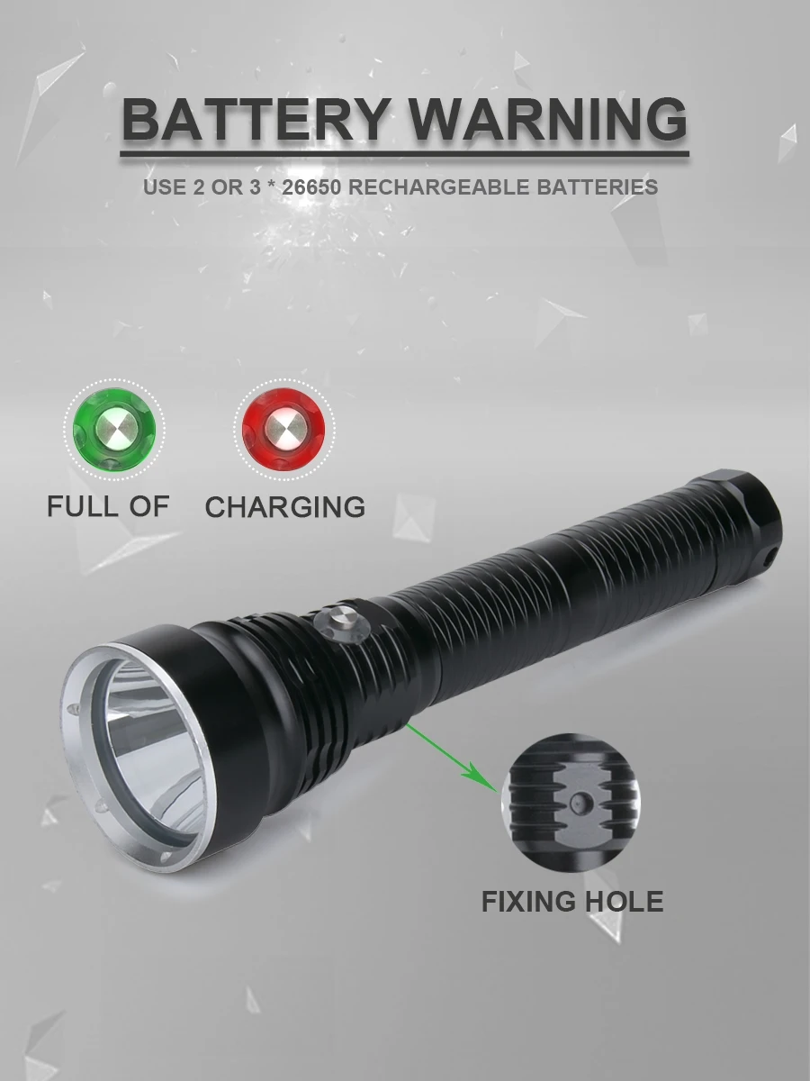 구매 XHP90.2 IP8 강력한 다이빙 손전등 최고 방수 XHP90 손전등 전문 다이빙 라이트 사용 슈퍼 밝은 램프 구슬