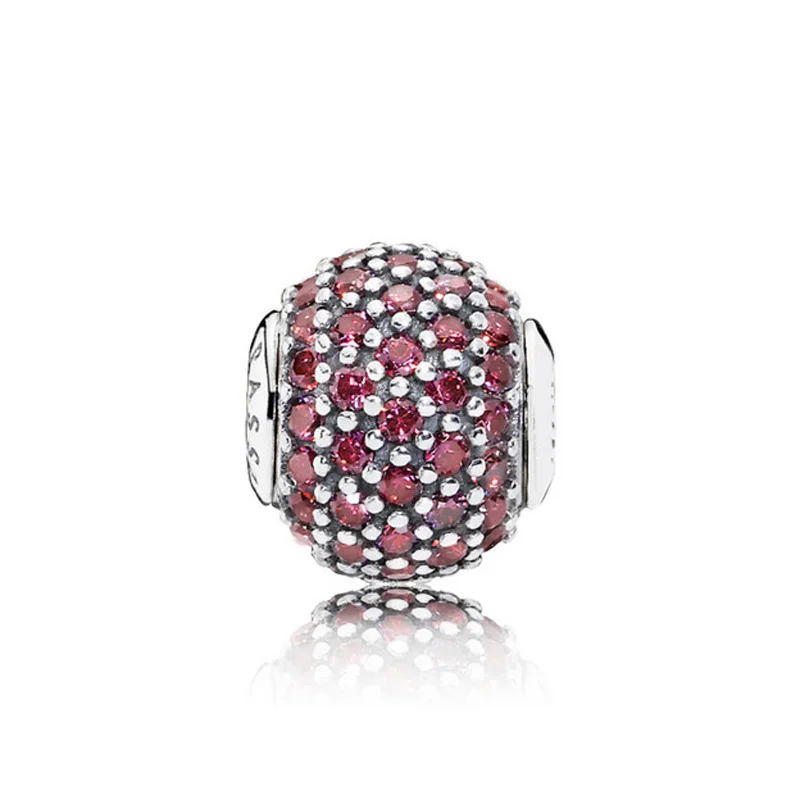 Страсть с кубическим цирконием Бусины Fit Pandora Essence коллекция браслет 925 пробы серебряные ювелирные изделия - Цвет: 2