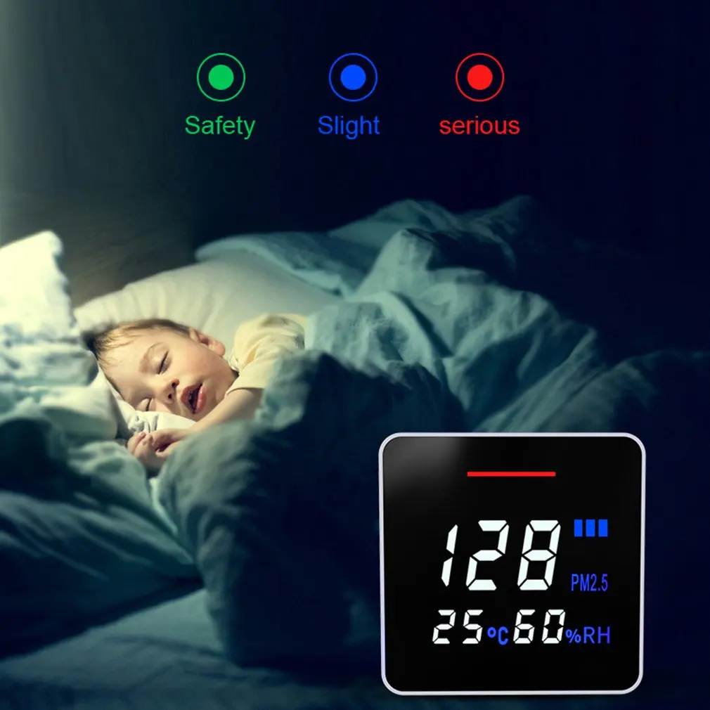 

Air Detector PM2.5 Temperature Humidity Monitor Touch Screen Air Quality Monitor Lcd Digital Air Quality Meters Tester