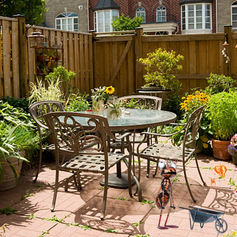 

Ant Succulent Flower Pot Ornaments Innovative Handicraft Metal Home Balcony Garden Lawn Decoration RT88