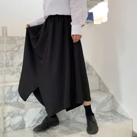 2022 new mens pants summer slacks slacks irregular design culottes mens skirt stylist black yamamoto fashion