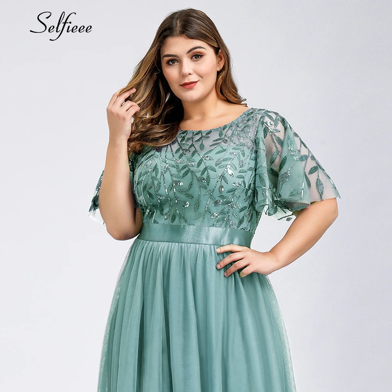 Платье для женщин больших размеров XS-9XL с блестками в стиле A-линии, с короткими рукавами и круглым вырезом, подходящее для вечеринок и формальных мероприятий.