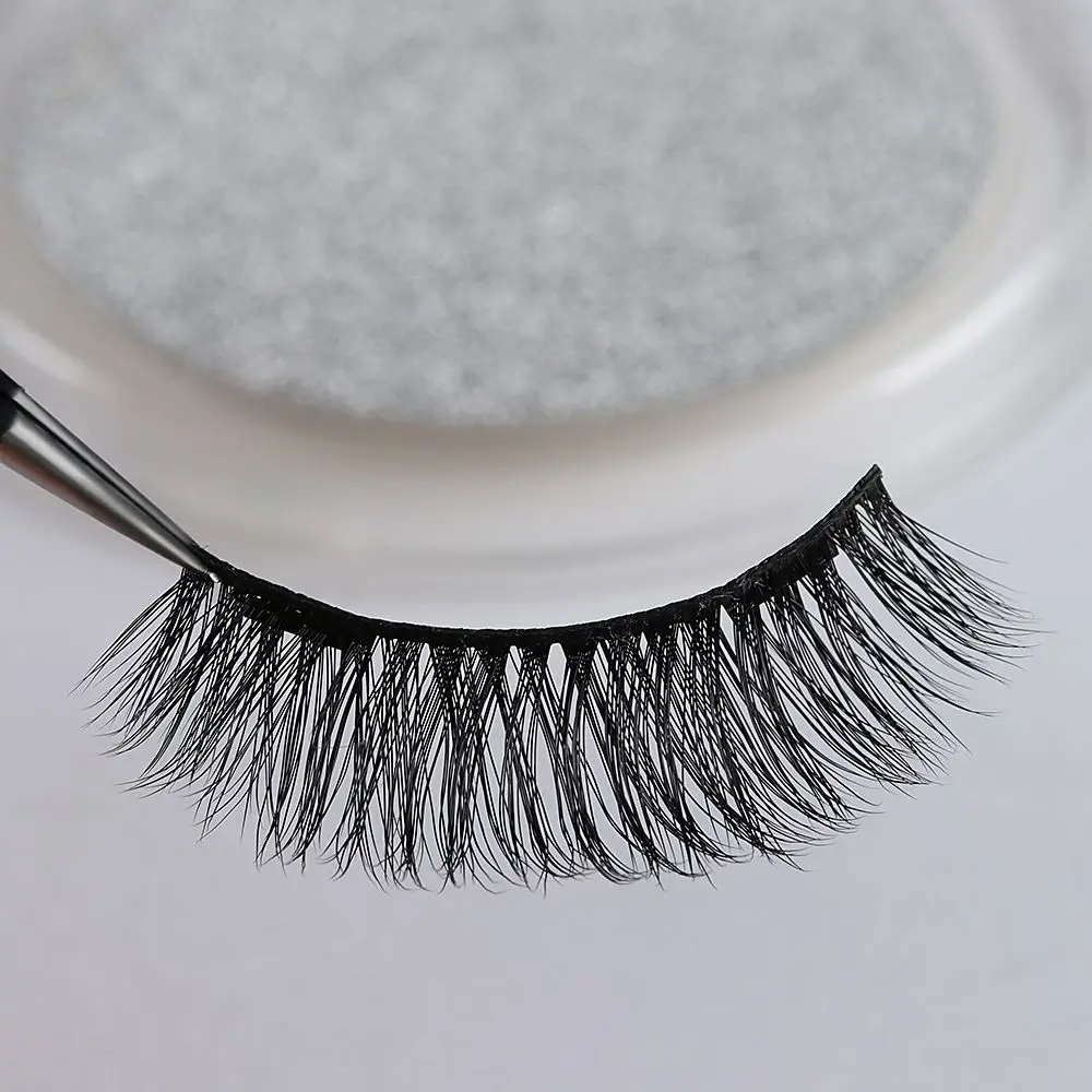 

SKONHED 4 Pcs Voluminous Thick Handmade Glue-free Lashes Soft Dual Magnets Extension Tools False Eyelashes 3D Mink Hair