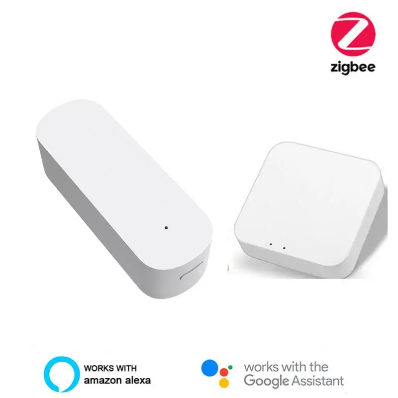 

Умный дверной датчик ZigBee, магнитная дверная сигнализация с оповещением через приложение, поддержка Alexa Google Home Assistant