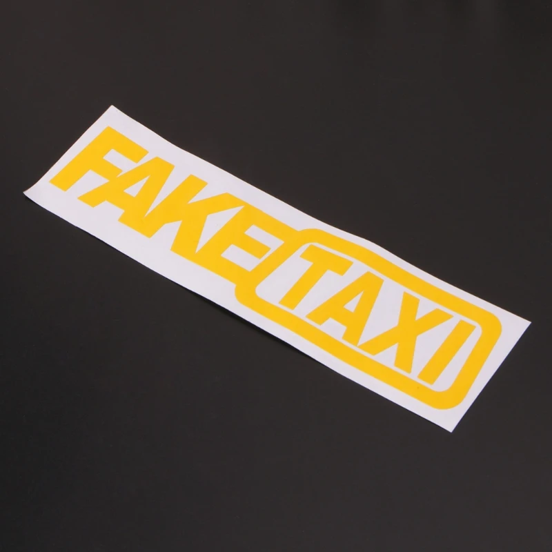 

FAKE TAXI Reflective Funny Car Sticker Car Window Vehicle Body Auto Accessories