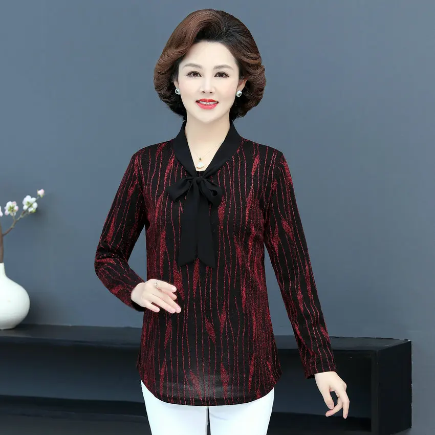 Черные блузки с бантом и воротником красные золотые женские весенние