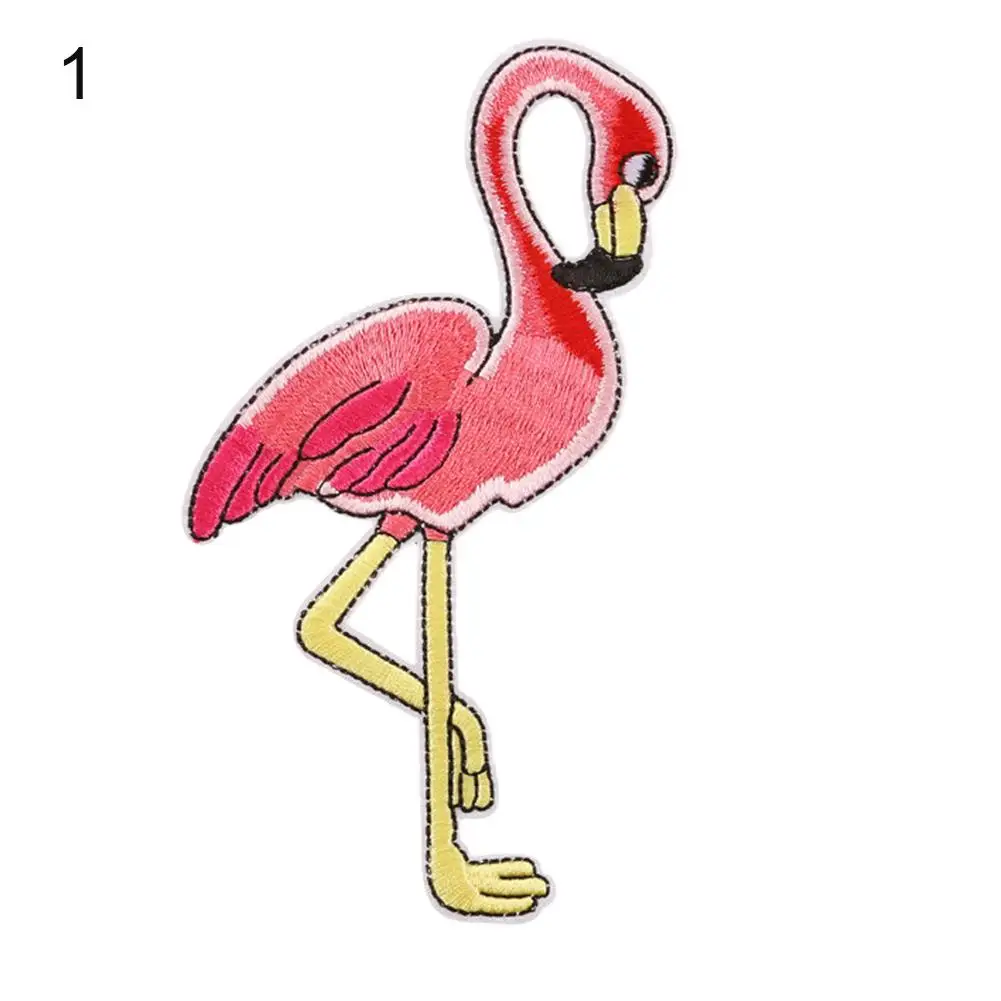 1 шт. нашивка сделай сам с розовым фламинго тропическими птицами|Заплатки| |