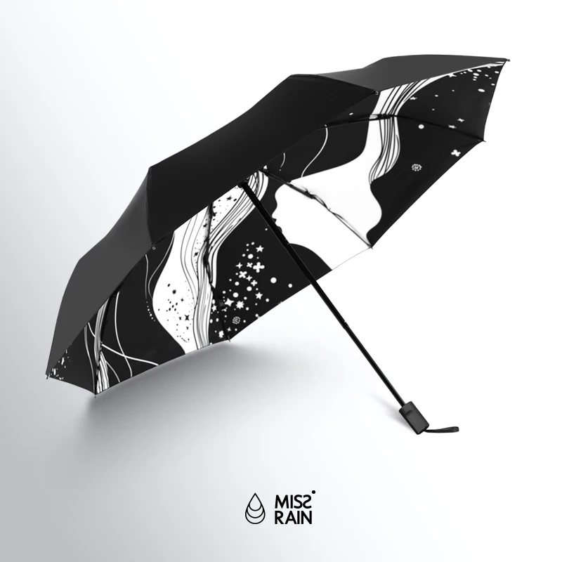 

Black White Cute Children Umbrella Windproof Folding Portable Outdoor Umbrella Lightweight Parapluie Household Umbrella JJ60YS