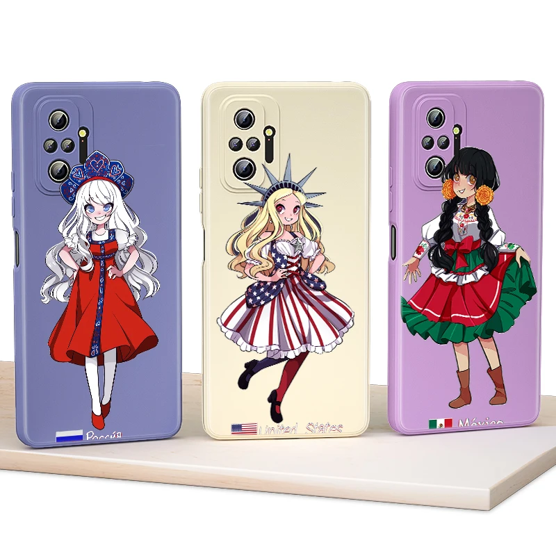 

Ethnic Style Girl For Xiaomi Redmi Note 11 10 10S 10T 9 9S 9T 8 8T 7 7S 6 5 Pro Max Plus 5G Liquid Silicone Phone Case