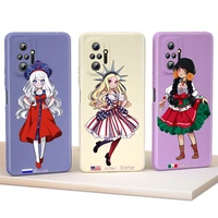 ethnic style girl for xiaomi redmi note 11 10 10s 10t 9 9s 9t 8 8t 7 7s 6 5 pro max plus 5g liquid silicone phone case