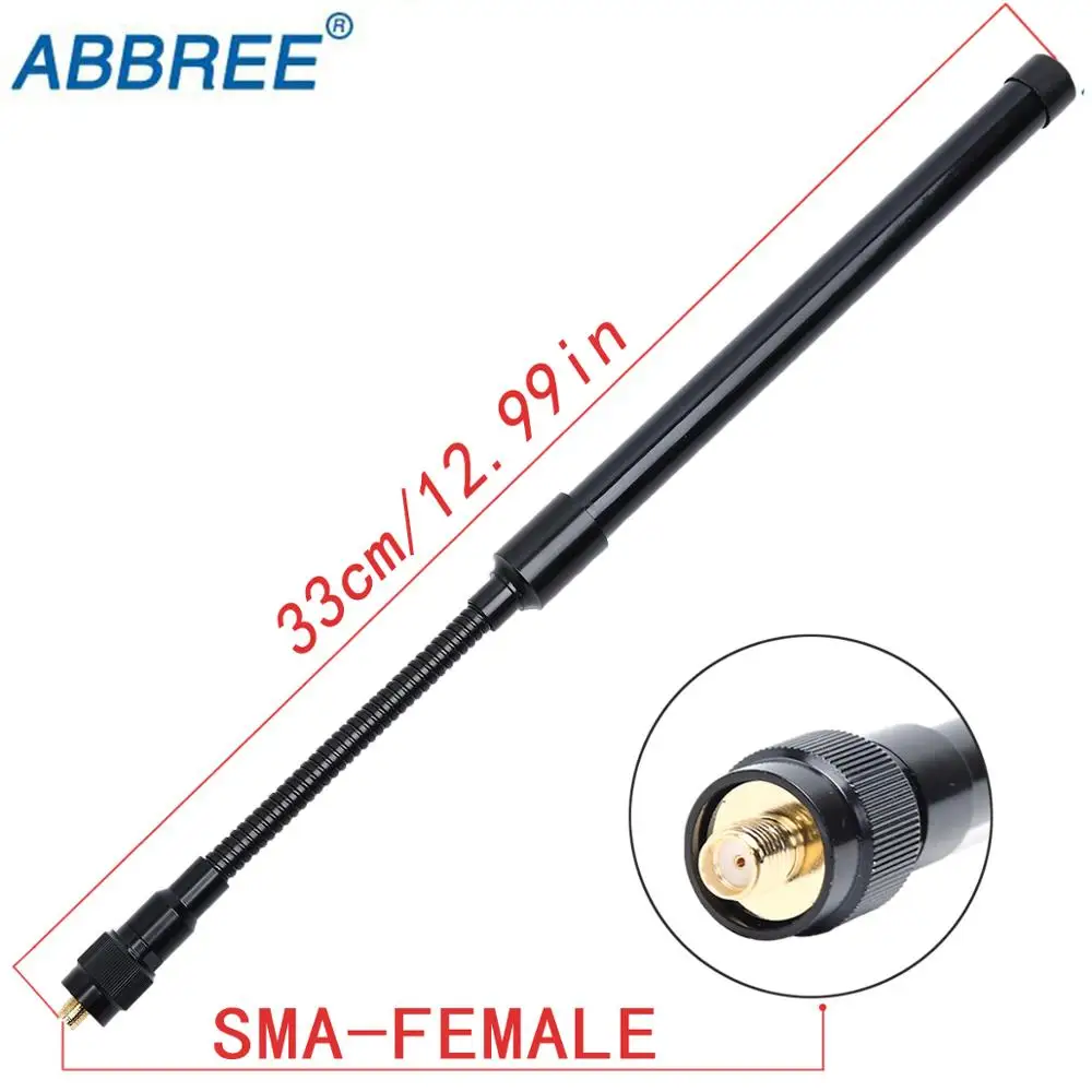 ABBREE AR 148 Gooseneck тактическая антенна SMA Female VHF UHF Складная для Baofeng|Запчасти и