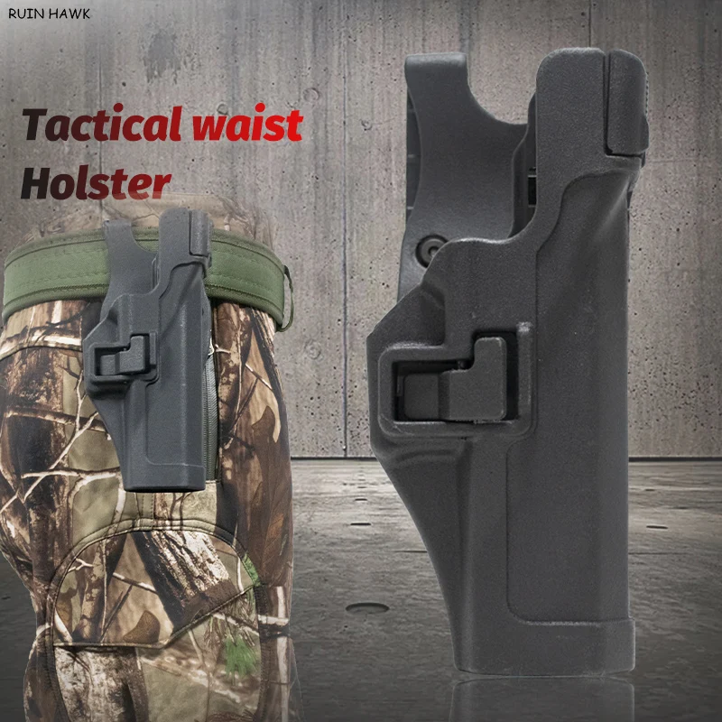 

Tactical Gun Holster For Glock 17 Airsoft Right Side Pistol Case Waist Belt Holster Hunting Accessories Without light