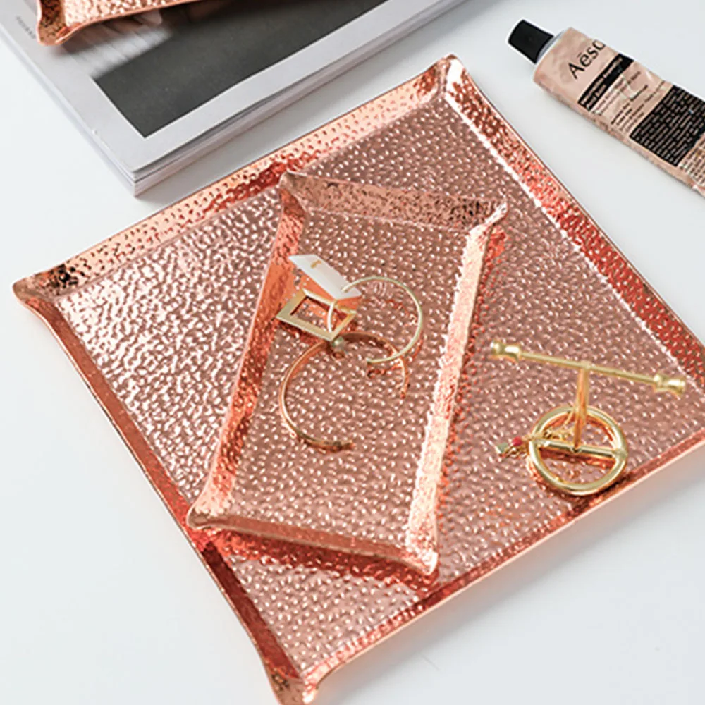 Поднос для хранения украшений в скандинавском стиле органайзер из нержавеющей