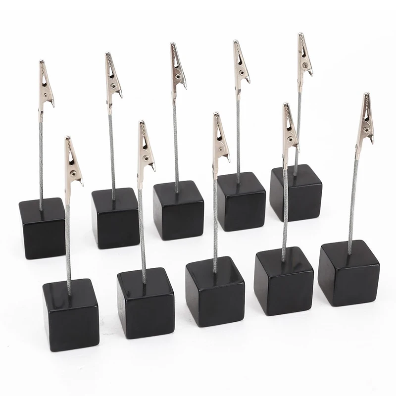 

Card Holder square Memo Holder Card Clip Photo Office Holder Note - 10 pieces