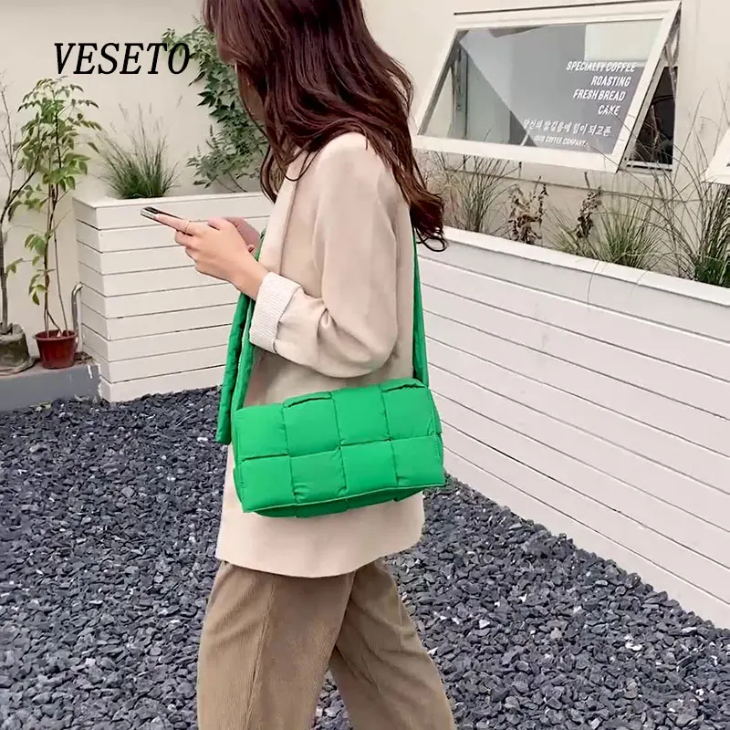 

Zaraing High Quality Women's Shoulder Bags Wide Strap Crossbody Black Pillow Bag Fluffy Side Sling Bags For Women Free Shiping