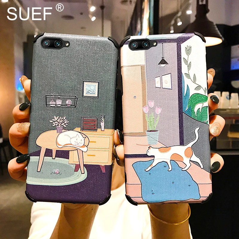 Мягкий силиконовый чехол с 3D рисунком SUEF для huawei Honor 10 10i 20i Enjoy 9 s чехлы телефонов Cut