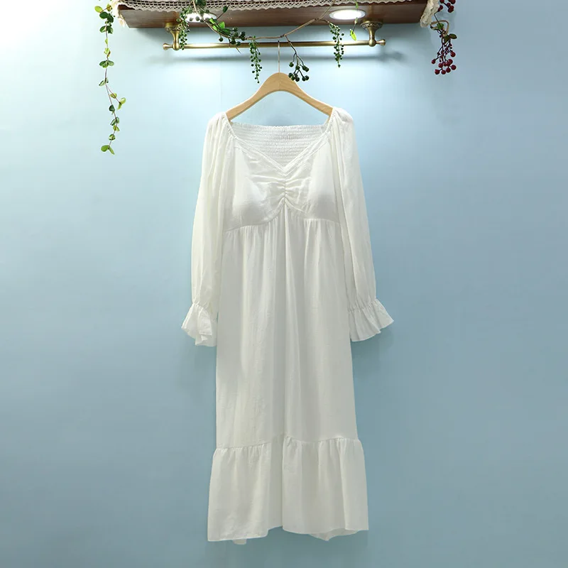 IZICFLY весна осень новый стиль белые пижамы наборы с длинным рукавом Брюки Ночная