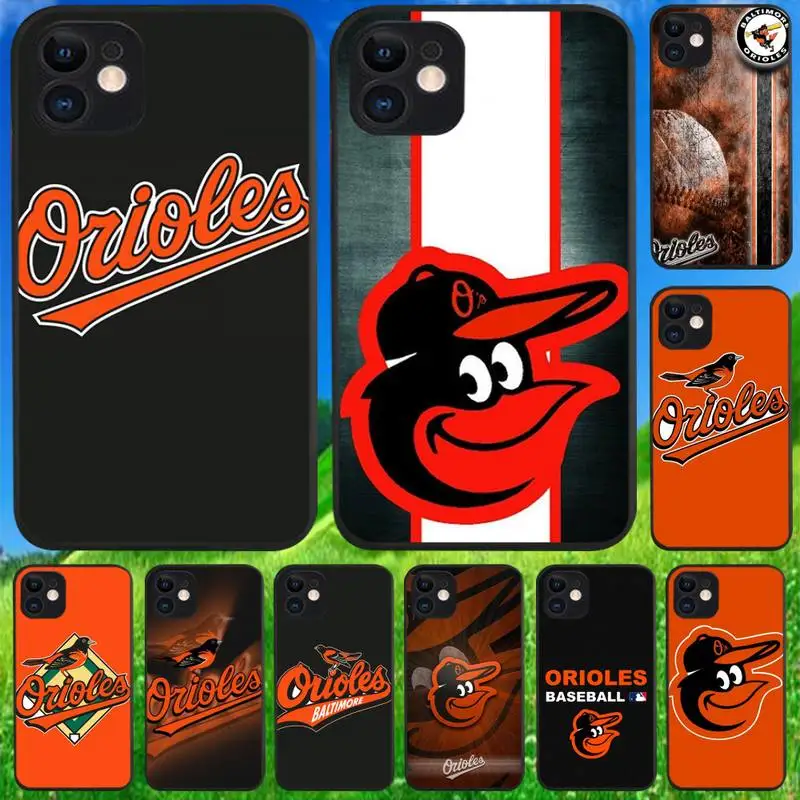 

0 Baltimore Orioles Black Soft Phone Case For Iphone 6 6s 7 8 Plus XR X XS 11 12 Pro Mini Max