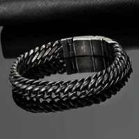 new retro locomotive style harajuku gray bracelet simplicity mesh bracelet fashion punk titanium steel buckle men cuff bracelet