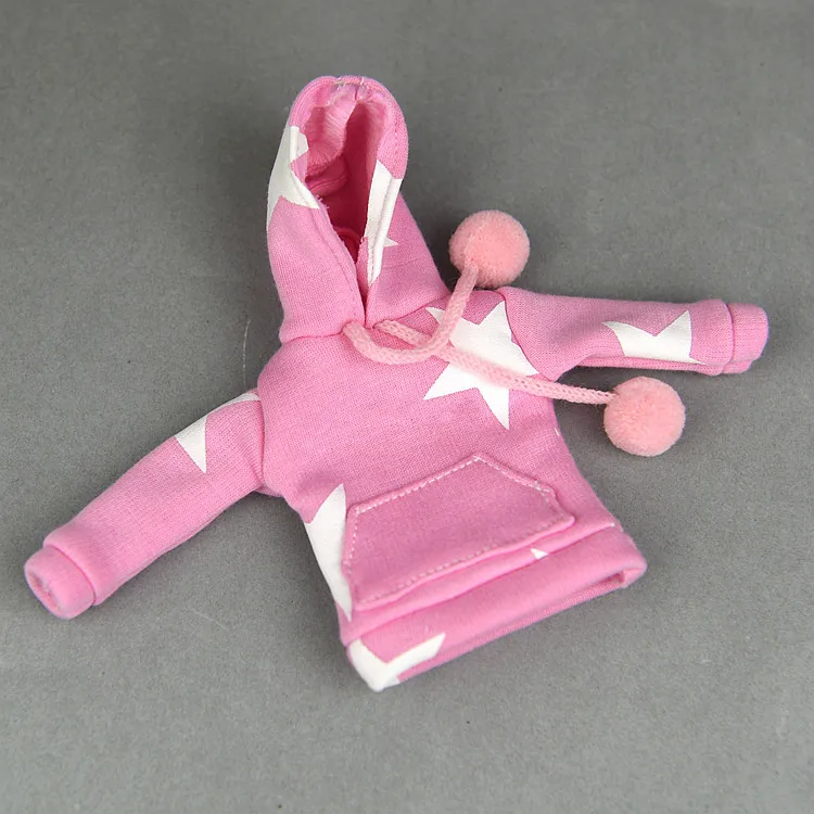 star Sweatshirt 1/6 bjd Sweatshirt for barbie blyth Clothes Doll Accessories ropa boneca casa Parka Outfit for barbies vestiti baby toy 1 pcs - Цвет: star Sweatshirt