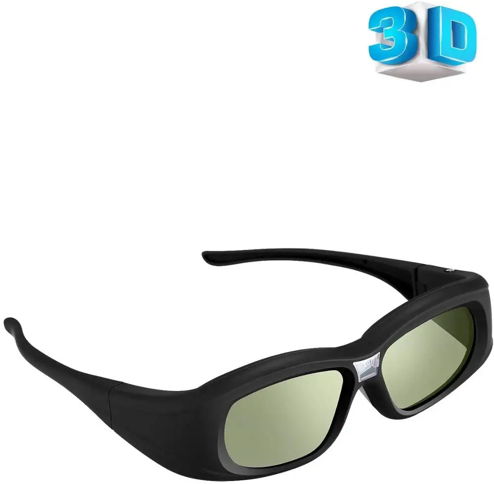 Rechargeable 144Hz DLP Link 3D Active Shutter Glasses for 3D DLP Projectors Compatible with Acer ViewSonic BenQ Vivitek Optoma
