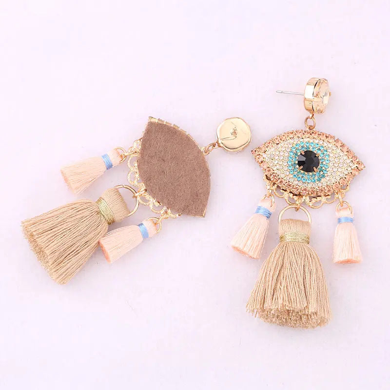 Серьги-подвески в богемном стиле с кристаллами | Украшения и аксессуары