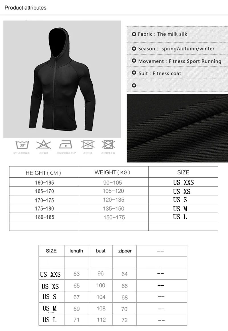 

2021Autumn Winter Gym Fitness Running Jacket Male Zipper Casual Hoodies Sweatshirts Outdoor Thermal Duick-drying Sweatshirt Coat