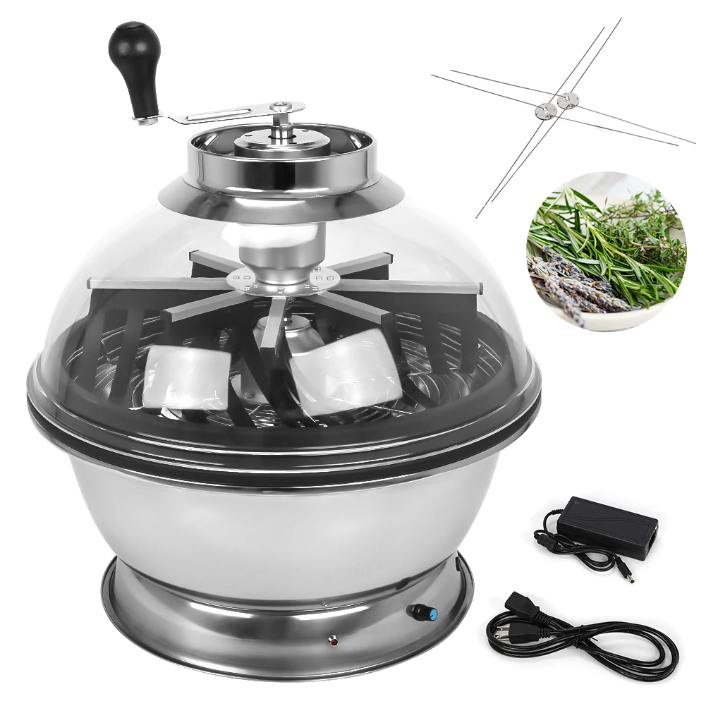 19'' 2 in 1 Electric Manual Hydroponic Bowl Trimmer Dry Wet Leaf Bud Trimmer Trim Reaper Cutter for Plant Bud Flower