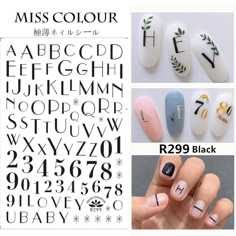 Наклейки для дизайна ногтей 1 шт. наклейки осенние листья цветочные буквы на