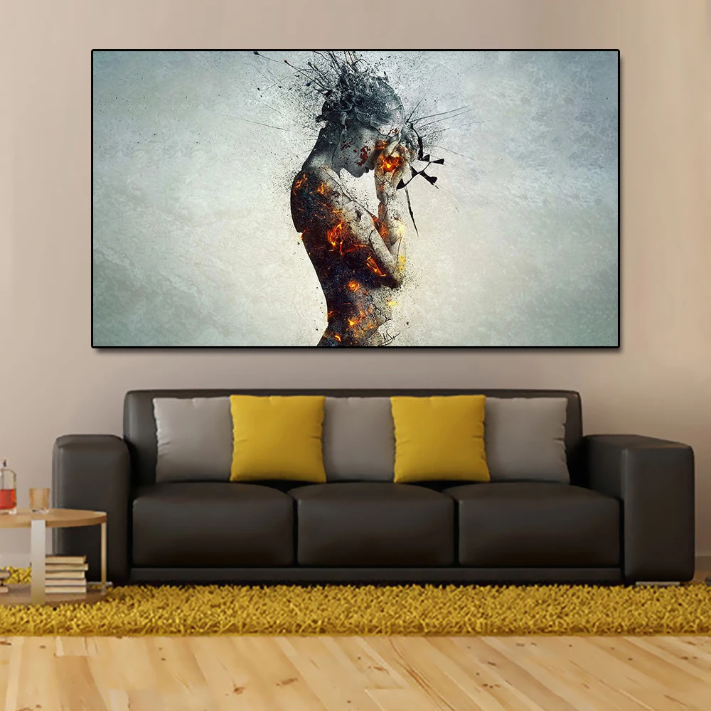 AAHH Body Explosion &quotголовная боль&quot Настенная картина Картина на холсте постеры
