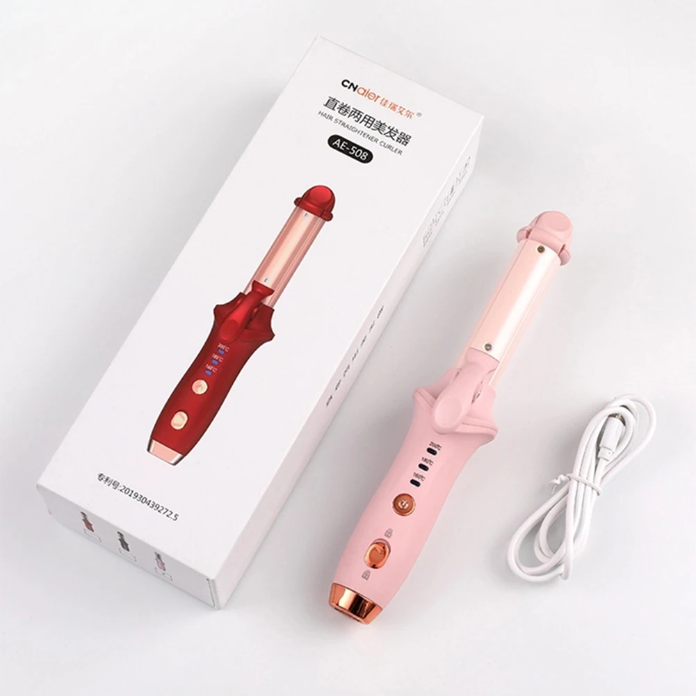 

Automatic Hair Curler Stick Plastic Dry Wet Double Use Curling Iron Brush Wireless Straightener Styling Accessories