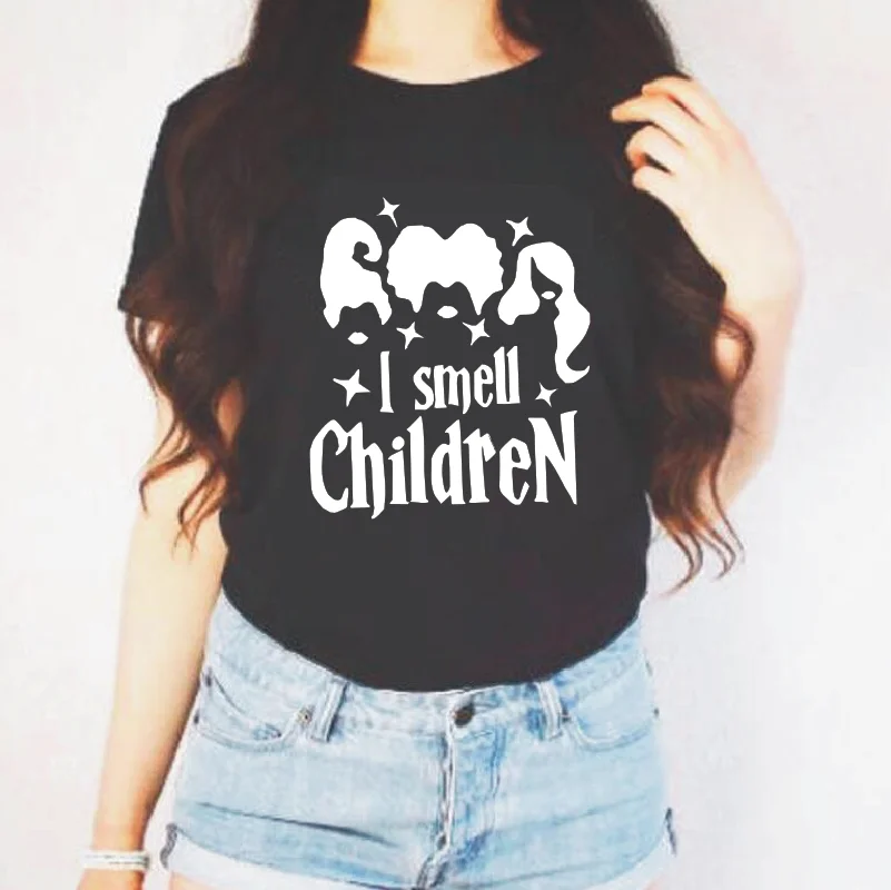 Футболка женская хлопковая с принтом на Хэллоуин батальных размеров|Футболки| |