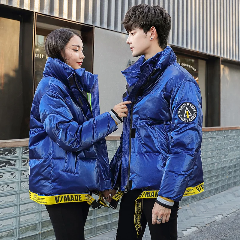 

Winter down jacket men's and women's neutral national fashion couple's bright face down jacket 102b-y063 special approval P165