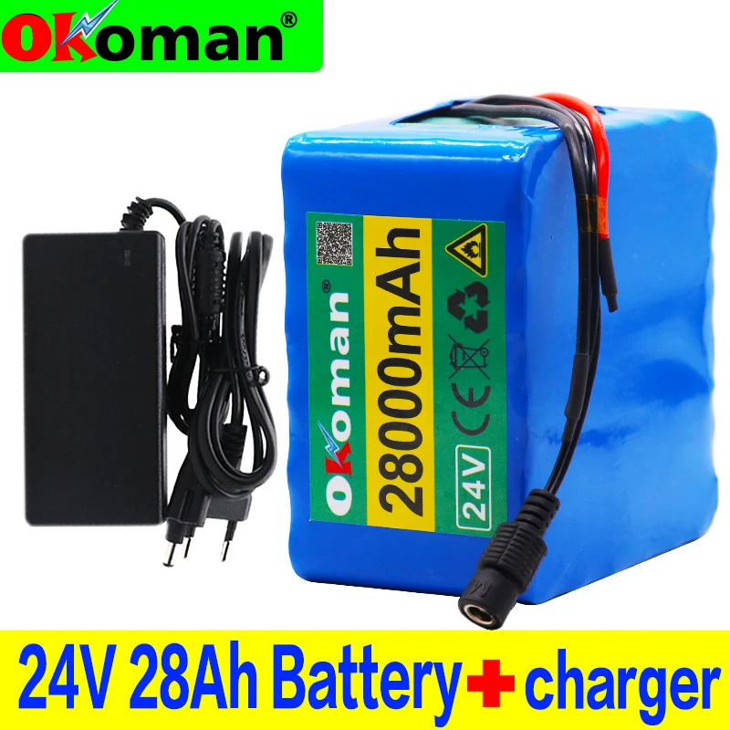 24V 28Ah 6S5P 18650 li-ion battery pack 25.2v 28000mAh electric bicycle moped /electric/lithium ion pack+2A charger | Электроника