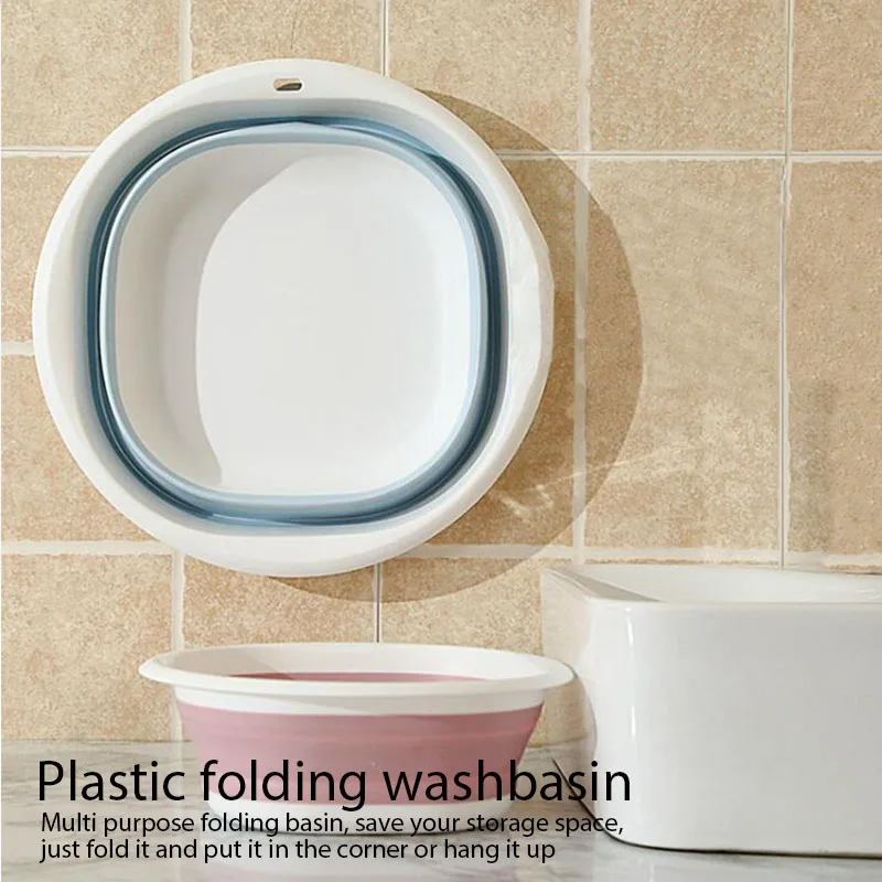 Пластик складные бассейны Портативный умывальники складывающиеся Прачечная