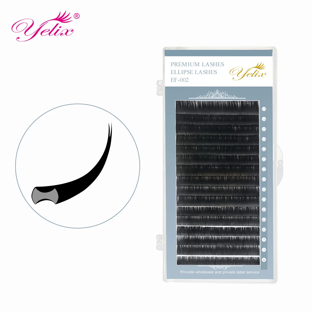 Индивидуальные Накладные плоские ресницы норковые Эллипсы для наращивания